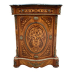 Early French Louis XV Dry Bar Cabinet or Commode- Black Marble Top