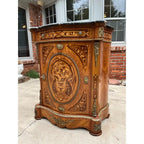 Early French Louis XV Dry Bar Cabinet or Commode- Black Marble Top