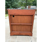 Early French Louis XV Dry Bar Cabinet or Commode- Black Marble Top