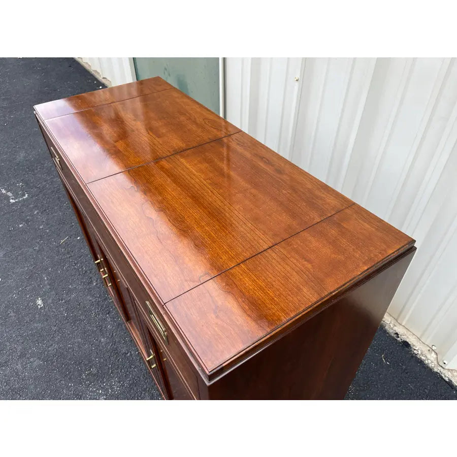 Ethan Allen Canova Campaign Flip Top Cherry Buffet Server