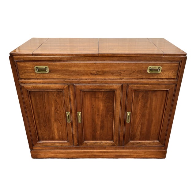 Ethan Allen Canova Campaign Flip Top Cherry Buffet Server