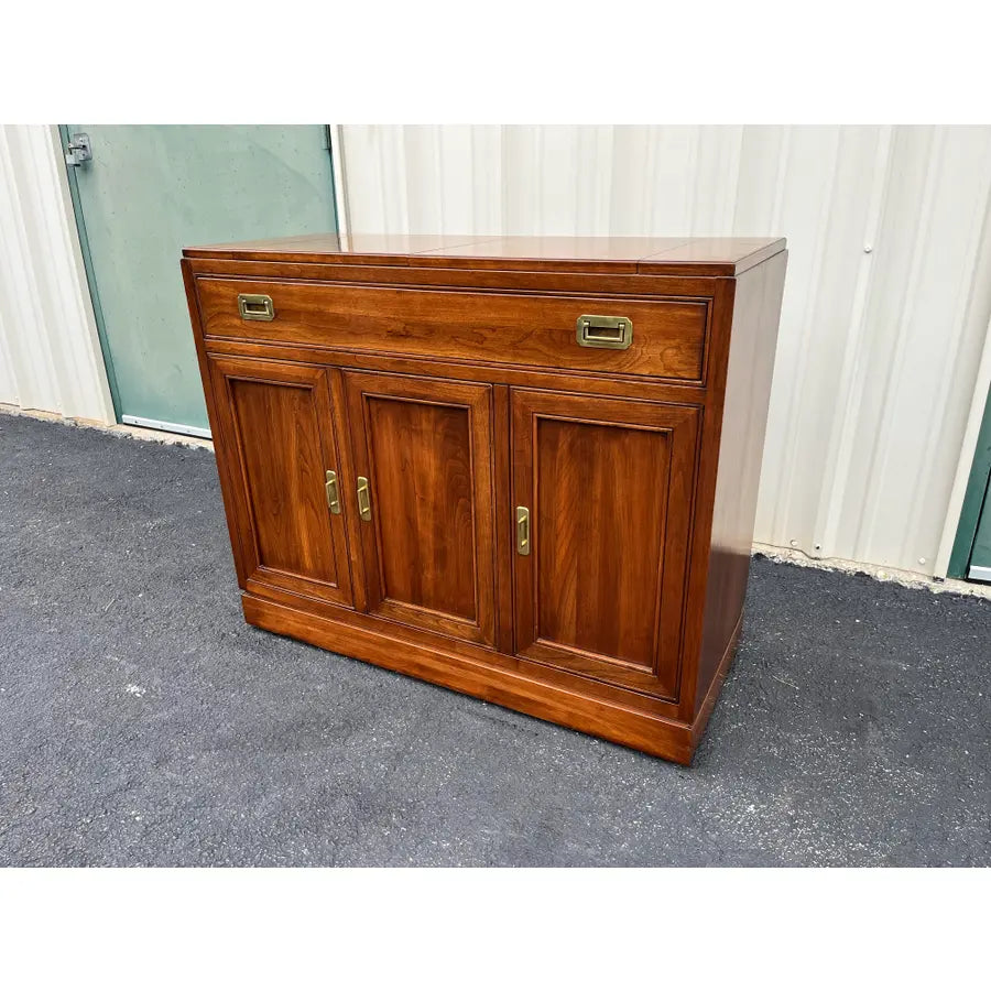 Ethan Allen Canova Campaign Flip Top Cherry Buffet Server