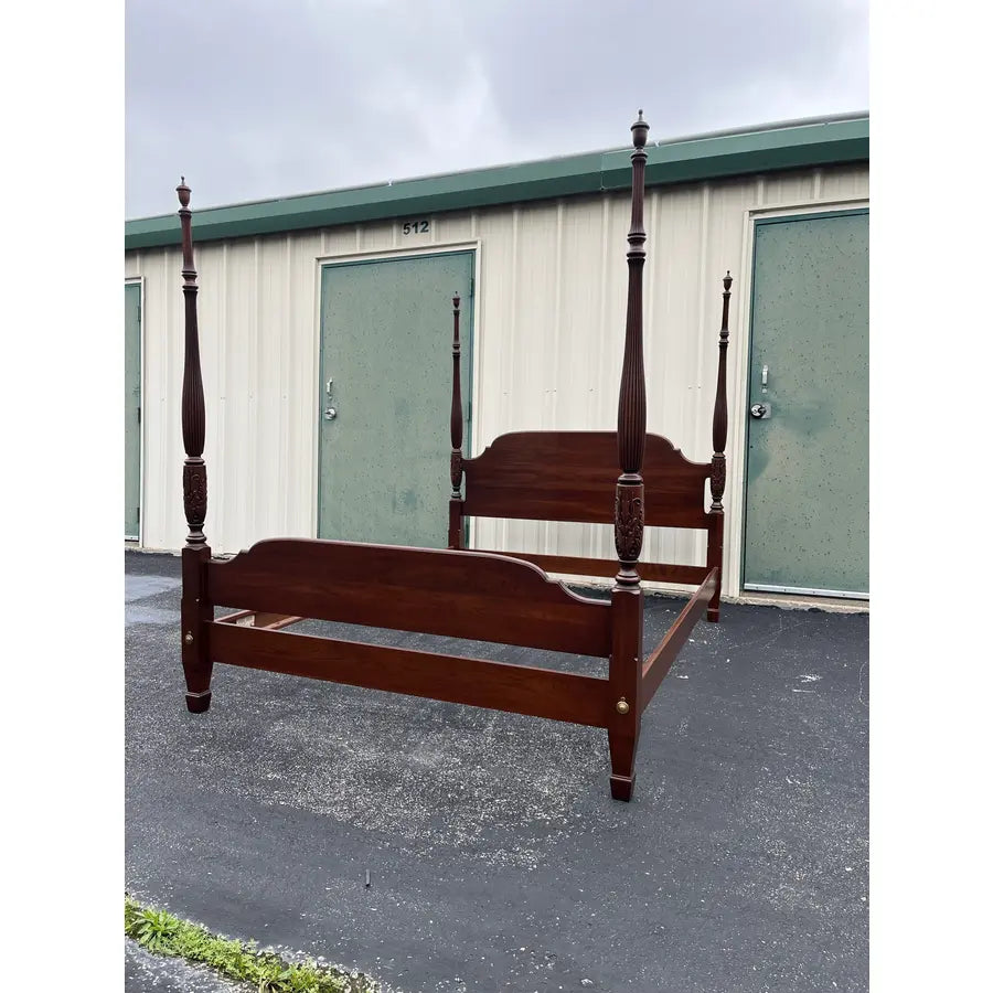 Ethan Allen Georgian Court Cherry Queen Poster Bed