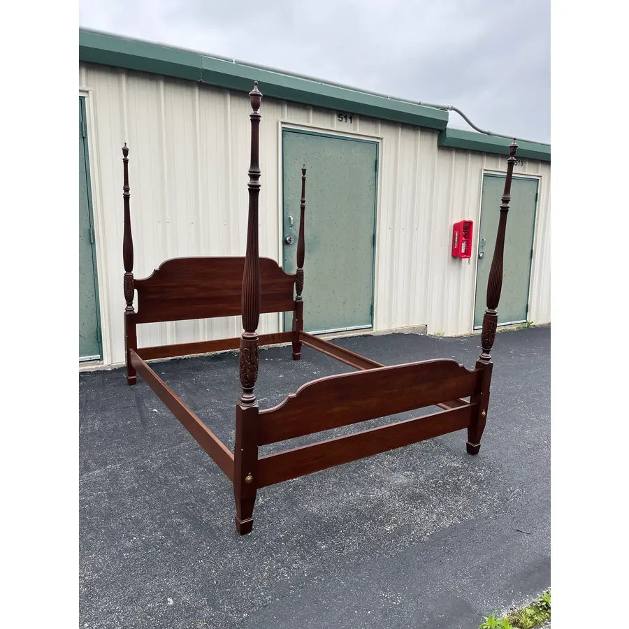 Ethan Allen Georgian Court Cherry Queen Poster Bed