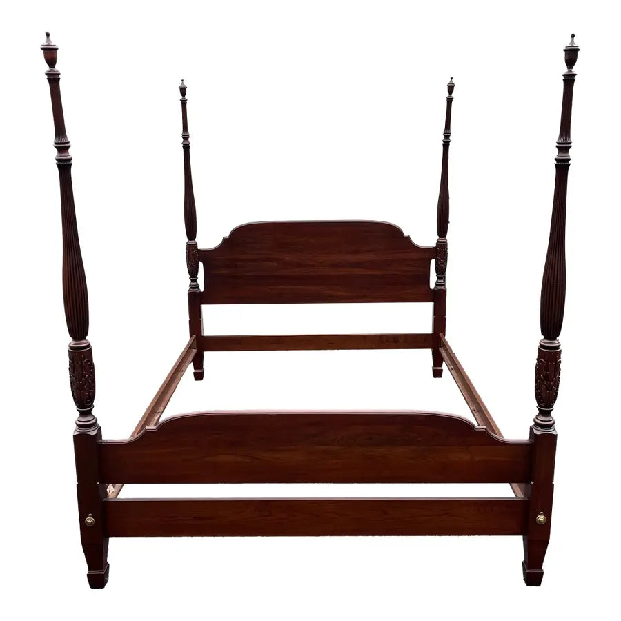 Ethan Allen Georgian Court Cherry Queen Poster Bed
