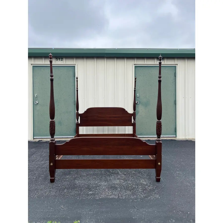 Ethan Allen Georgian Court Cherry Queen Poster Bed