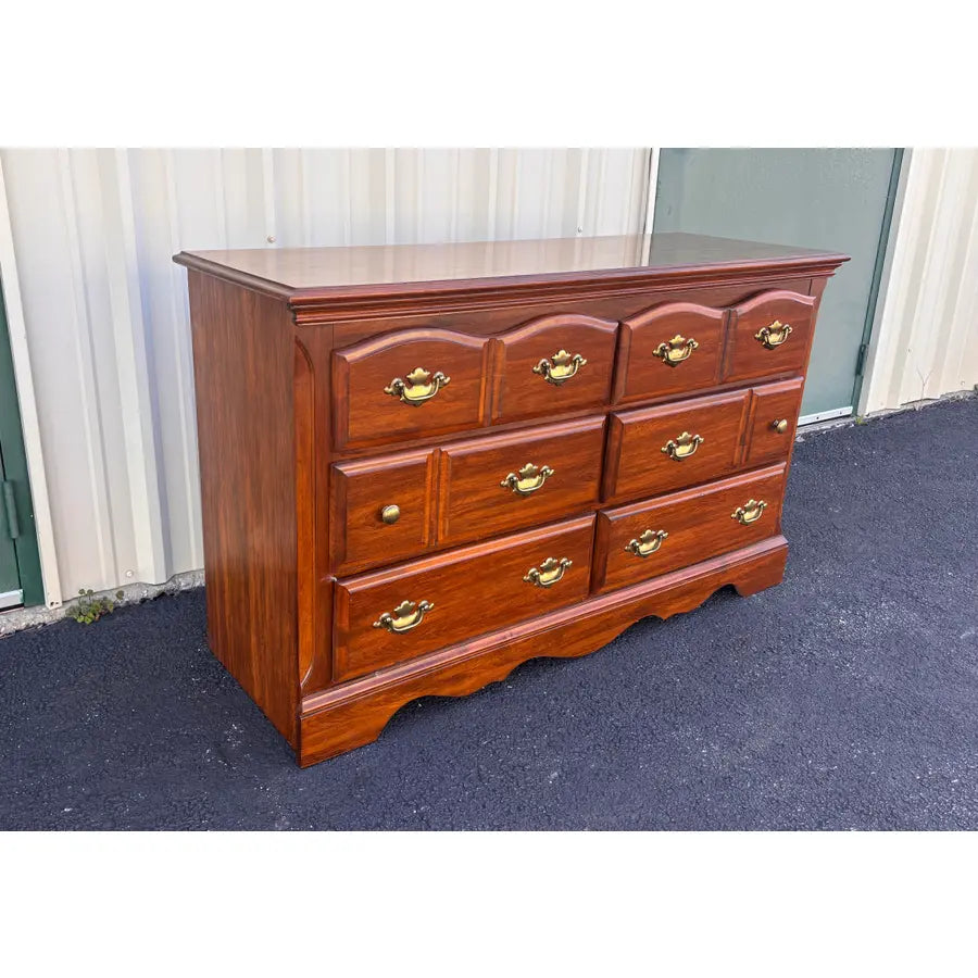 Florida Furniture 6-Drawer Pecan Dresser Chest of Drawers