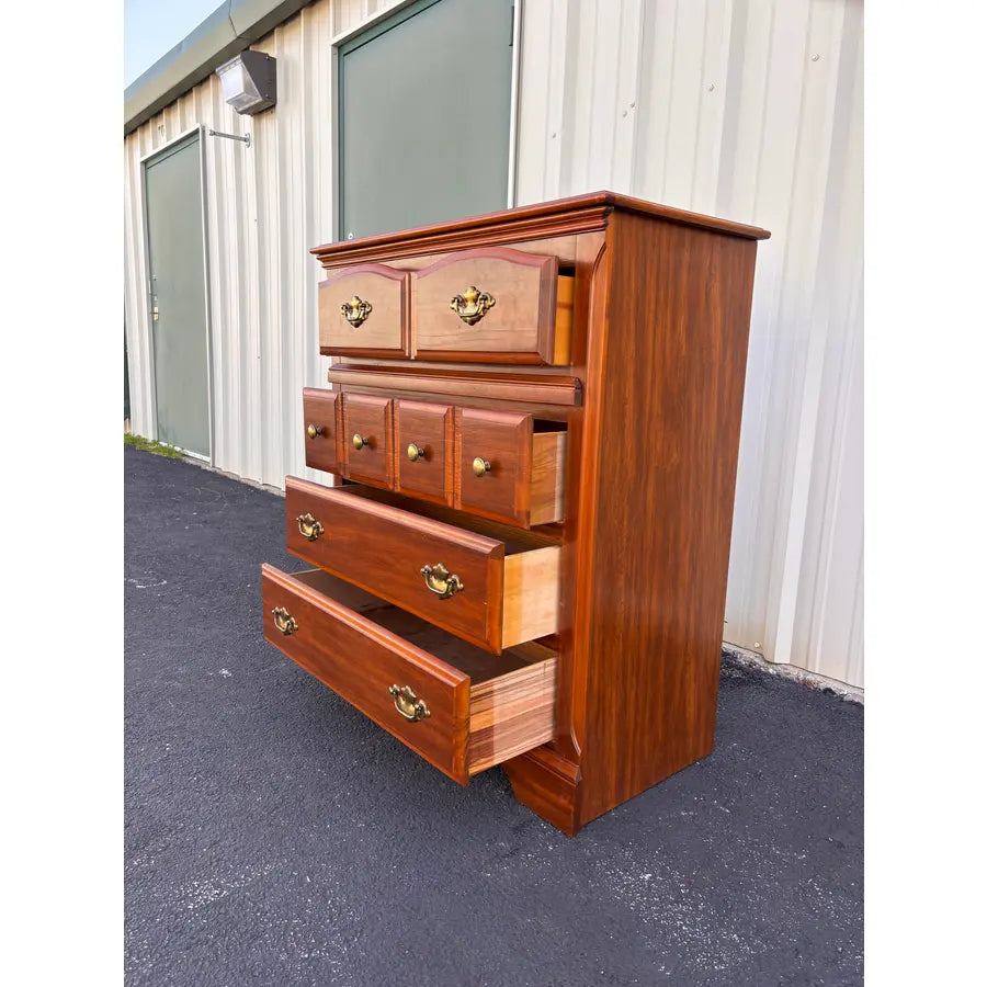 Florida Furniture Pecan 4-Drawer Tall Chest of Drawers