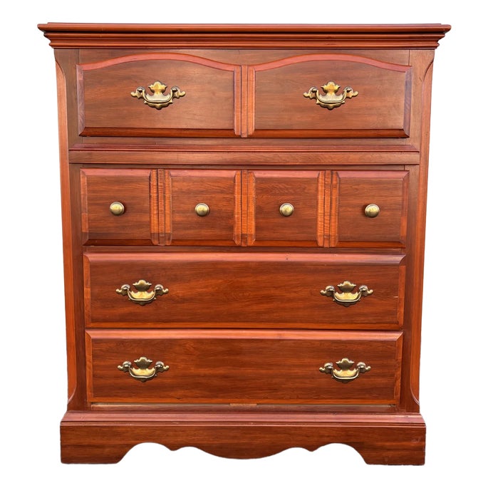 Florida Furniture Pecan 4-Drawer Tall Chest of Drawers
