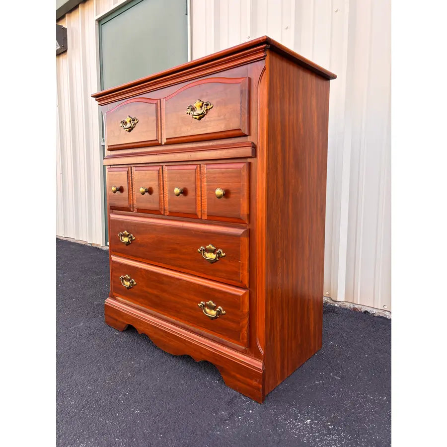 Florida Furniture Pecan 4-Drawer Tall Chest of Drawers