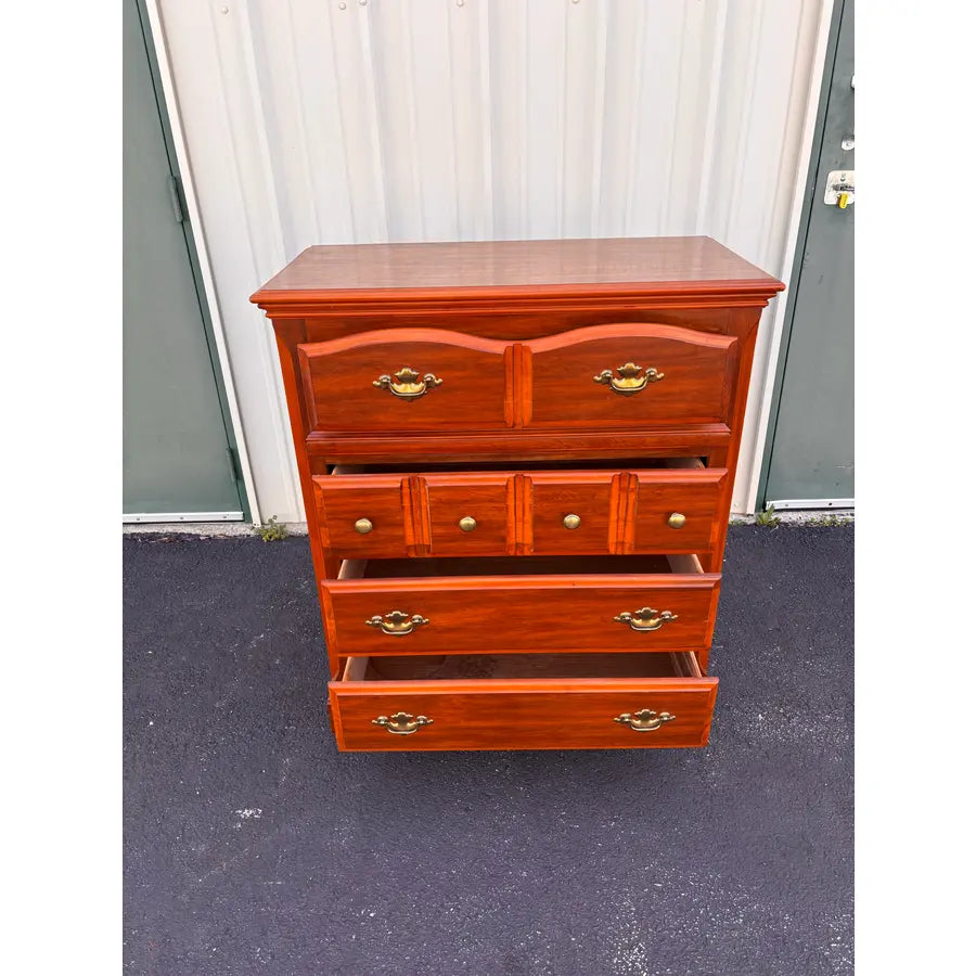 Florida Furniture Pecan 4-Drawer Tall Chest of Drawers