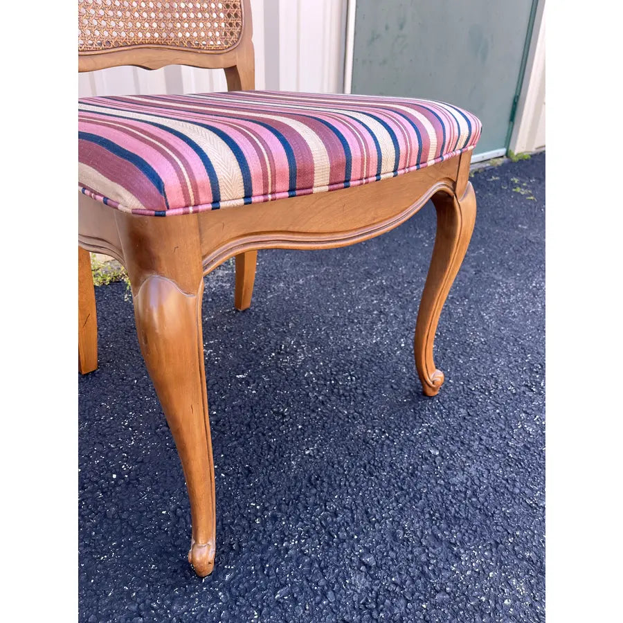 French Country Cane Back Dining Chairs- Set of 4- Attr. To Century Furniture