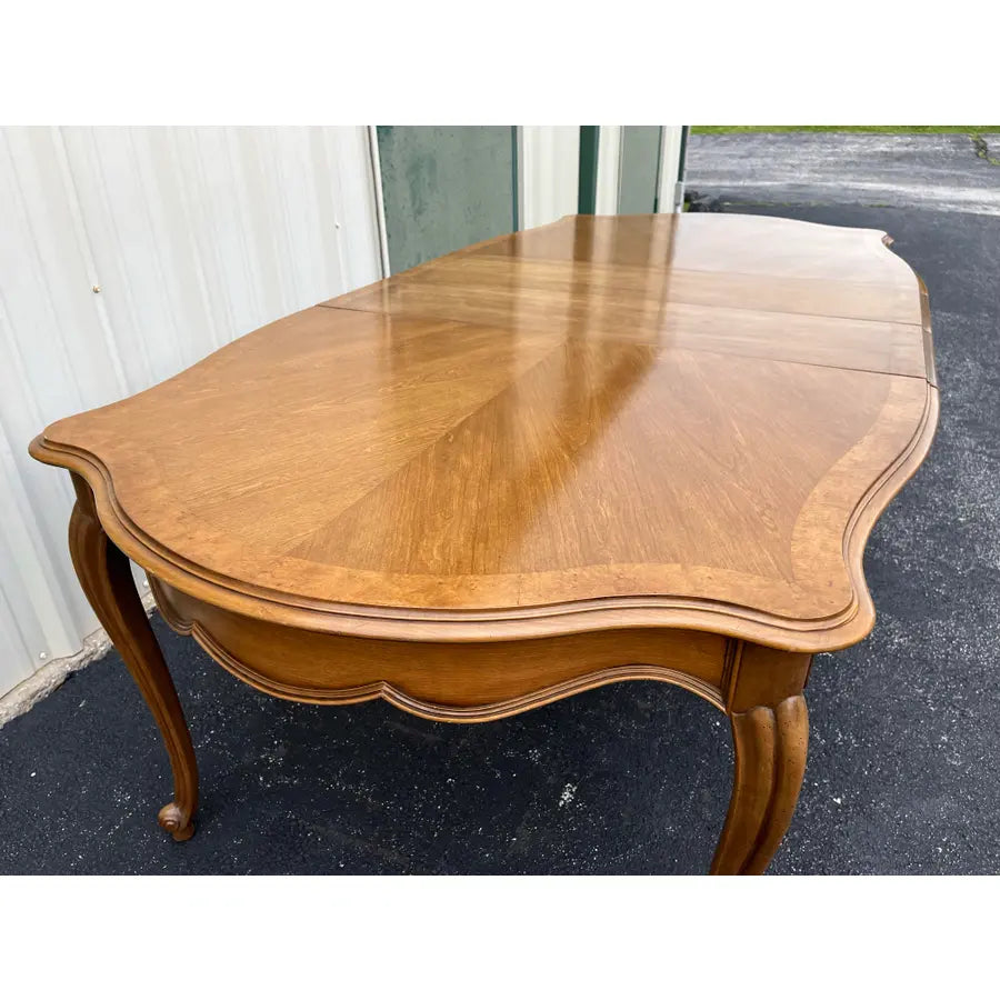 French Country Fruitwood Extension Dining Table- Attr. To Century Furniture