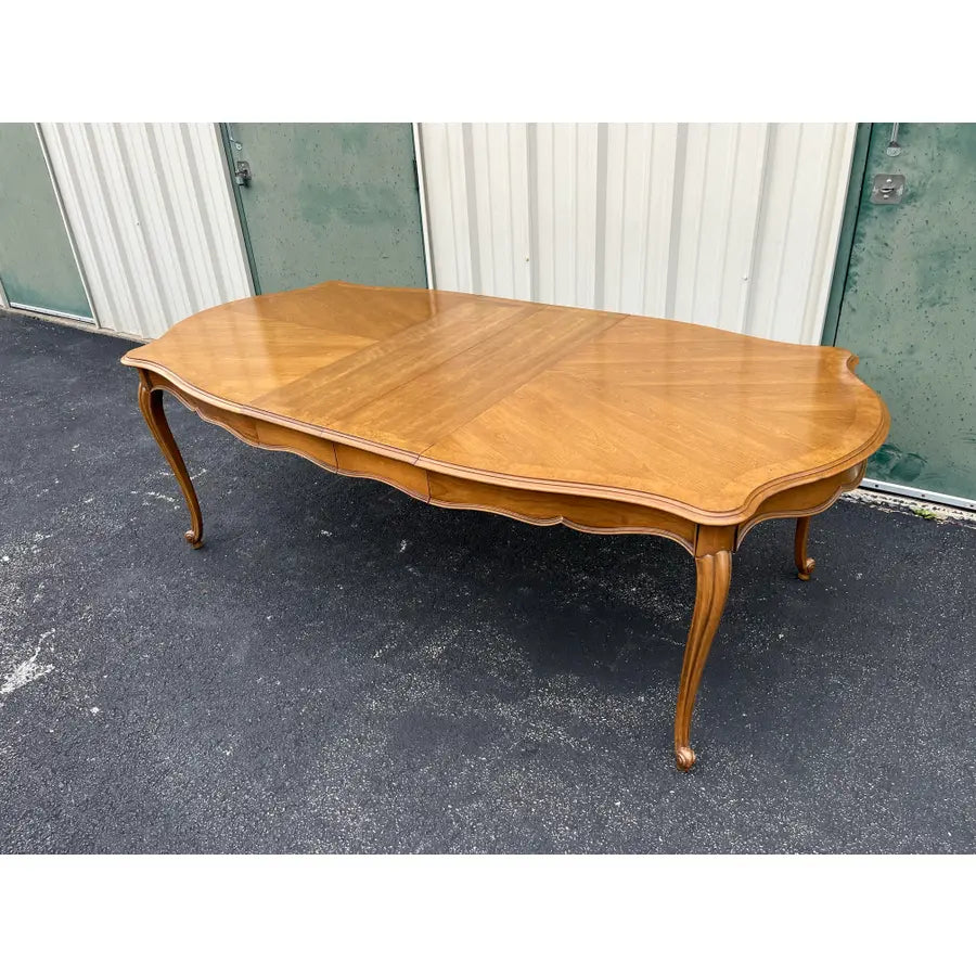 French Country Fruitwood Extension Dining Table- Attr. To Century Furniture