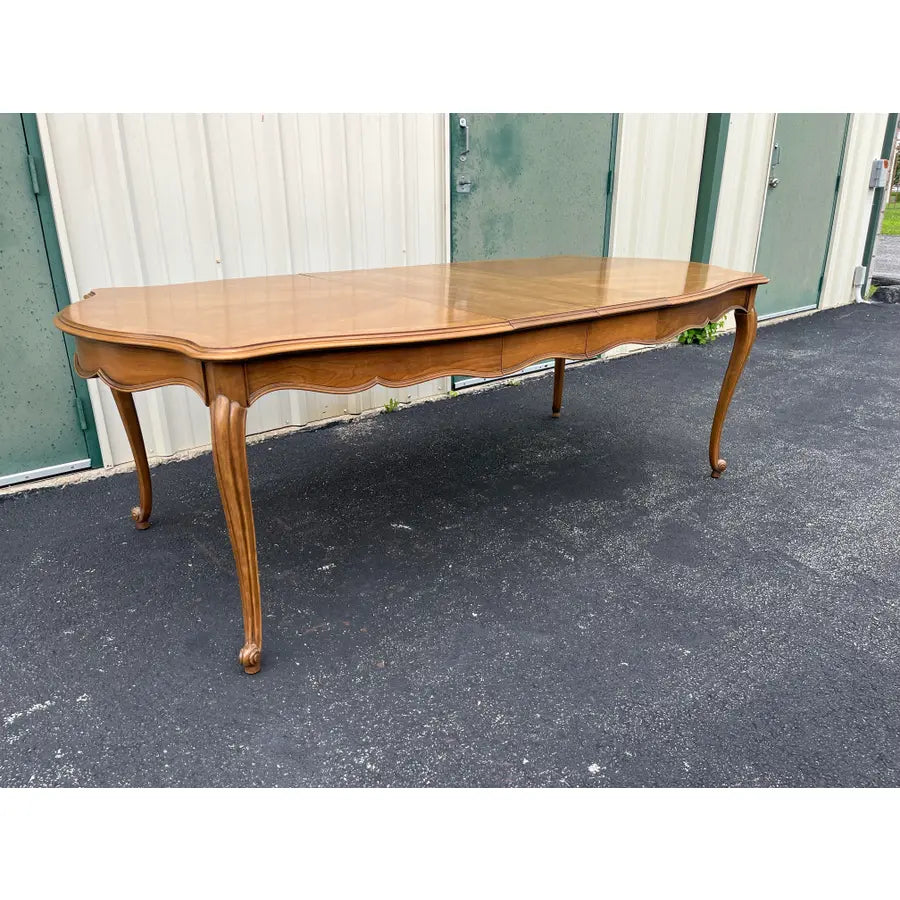 French Country Fruitwood Extension Dining Table- Attr. To Century Furniture
