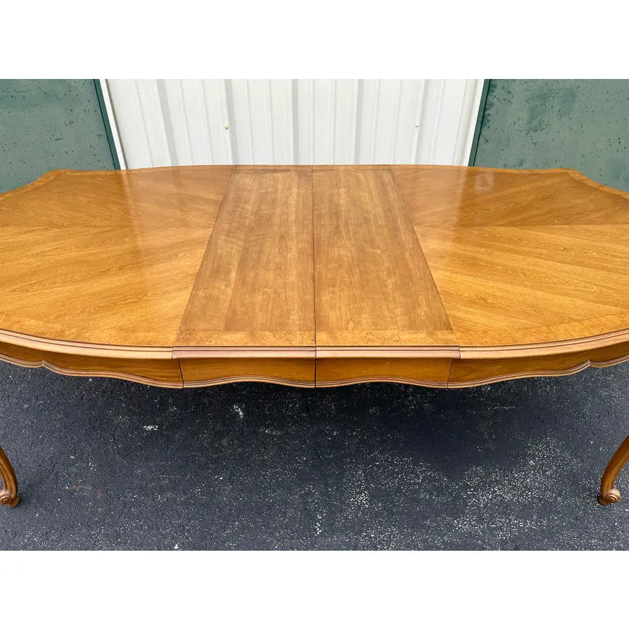 French Country Fruitwood Extension Dining Table- Attr. To Century Furniture