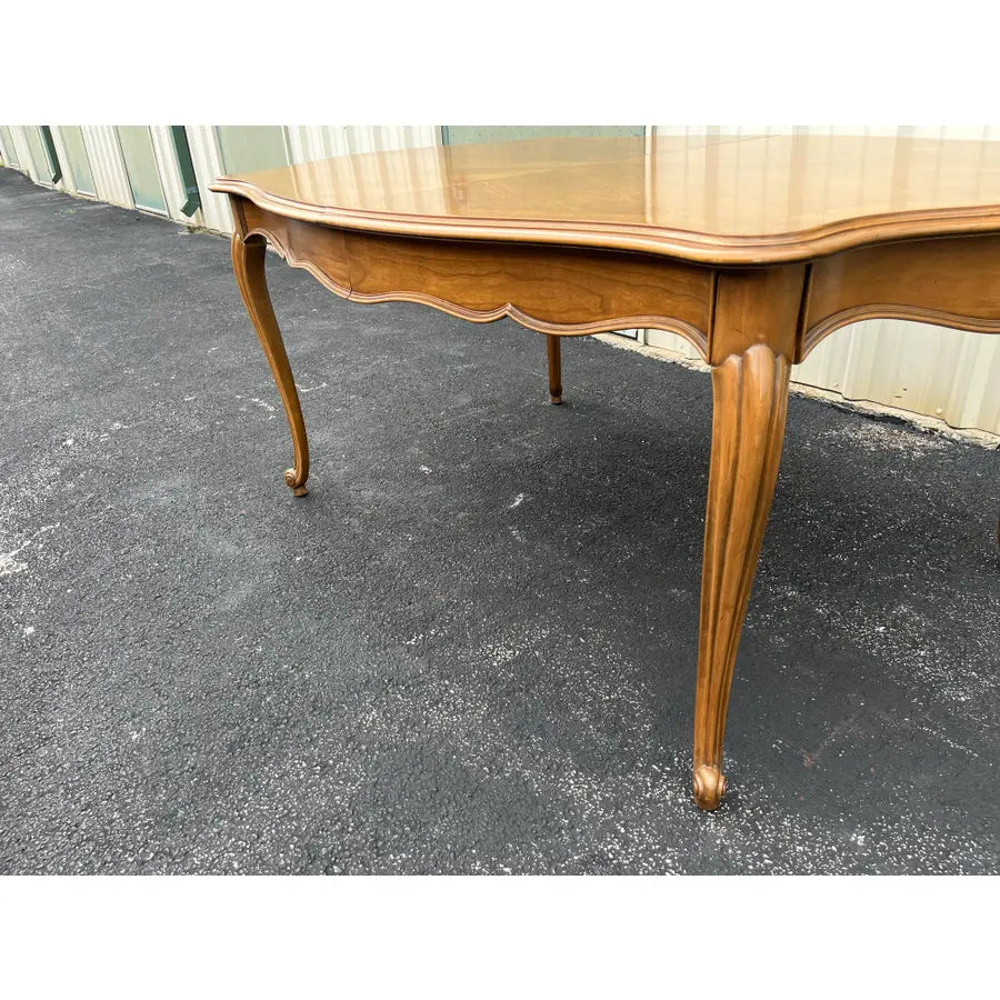 French Country Fruitwood Extension Dining Table- Attr. To Century Furniture