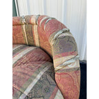 French Style Overstuffed Bedroom Chair or Changing Pouf With Pleated Skirt