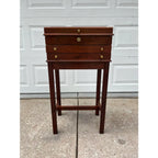 Georgian Leather Top Mahogany Jewelry Chest- England 1980’s