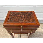 Georgian Leather Top Mahogany Jewelry Chest- England 1980’s