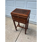 Georgian Leather Top Mahogany Jewelry Chest- England 1980’s
