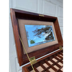 Georgian Leather Top Mahogany Jewelry Chest- England 1980’s
