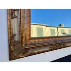 Gold Venetian Style Beveled Glass Rectangular Wall Mirror