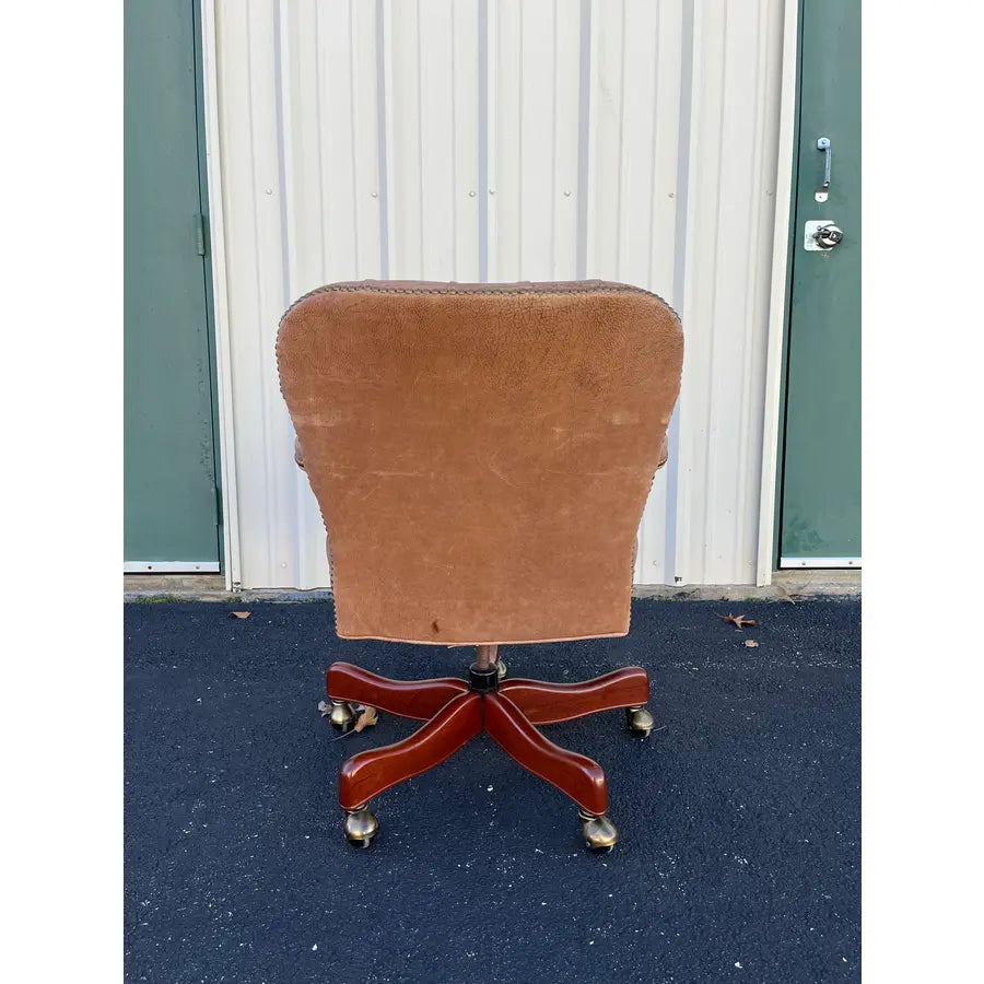Hancock & Moore Tufted Leather Swivel Office Chair