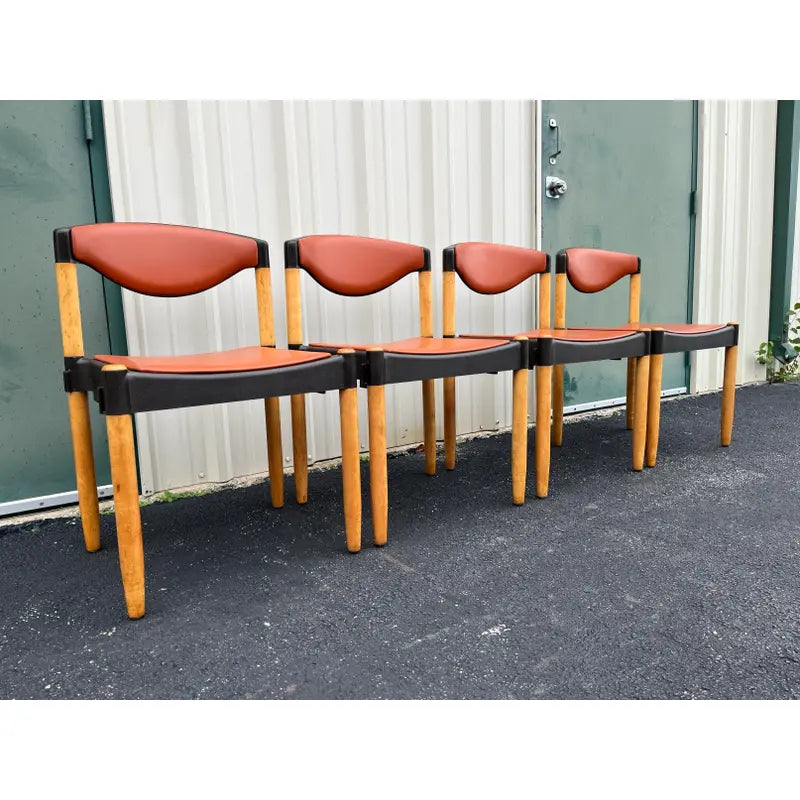 Hartmut Lohmeyer for Casala- Mid-Century Modern Strax Chair, Set of 4