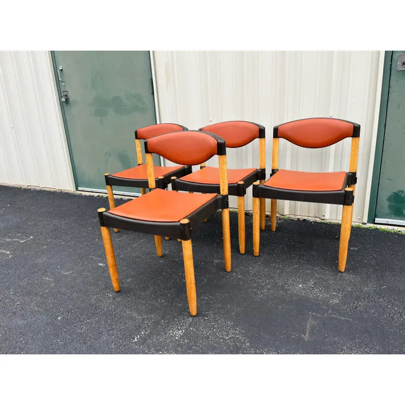 Hartmut Lohmeyer for Casala- Mid-Century Modern Strax Chair, Set of 4