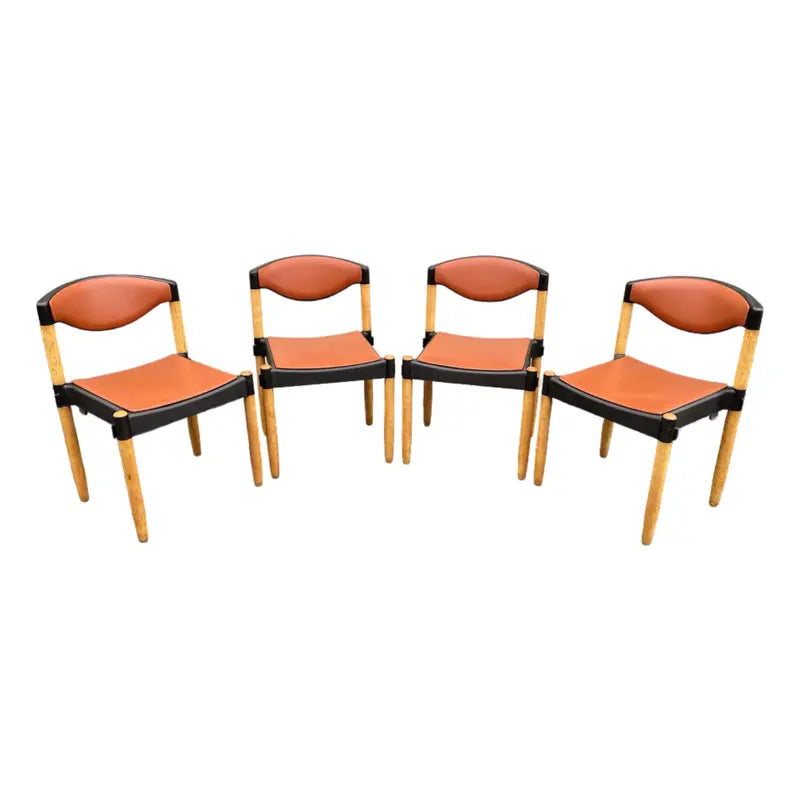 Hartmut Lohmeyer for Casala- Mid-Century Modern Strax Chair, Set of 4