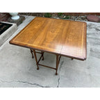 Henredon Mid Century Modern Inlaid Walnut Gateleg Table