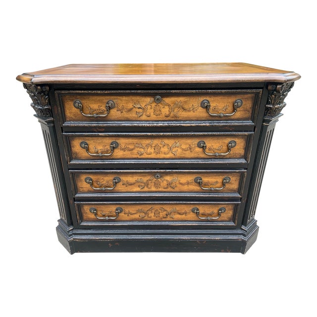 Hooker North Hampton Collection Ebonized Maple Lateral Filing Cabinet