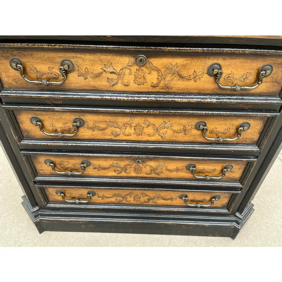 Hooker North Hampton Collection Ebonized Maple Lateral Filing Cabinet