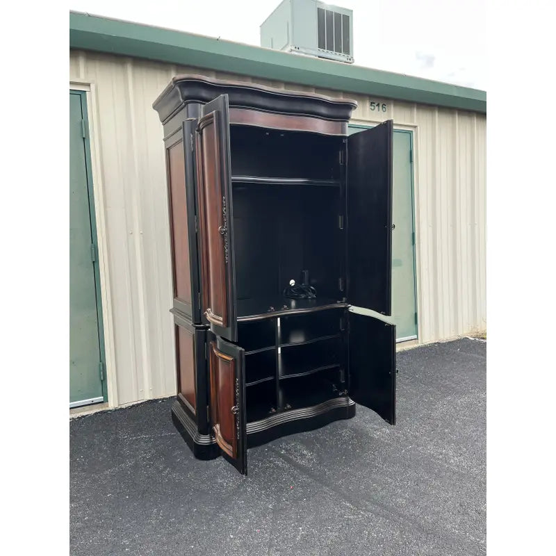 Hooker Seven Seas Collection Ebonized Media Cabinet Armoire
