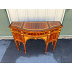Italian Banded Mahogany Sideboard Buffet With Satinwood and Yellowheart Inlays, C. 1950s