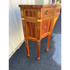 Italian Banded Mahogany Sideboard Buffet With Satinwood and Yellowheart Inlays, C. 1950s