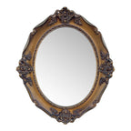 J.A. Olson Beveled Glass Oval Mirror in Gilded Frame