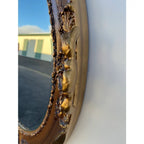 J.A. Olson Beveled Glass Oval Mirror in Gilded Frame