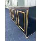 Jacques Bodart Black Lacquer and Gilt Sideboard Buffet- Circa. 1950s