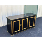 Jacques Bodart Black Lacquer and Gilt Sideboard Buffet- Circa. 1950s