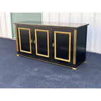 Jacques Bodart Black Lacquer and Gilt Sideboard Buffet- Circa. 1950s