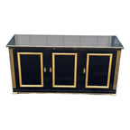 Jacques Bodart Black Lacquer and Gilt Sideboard Buffet- Circa. 1950s