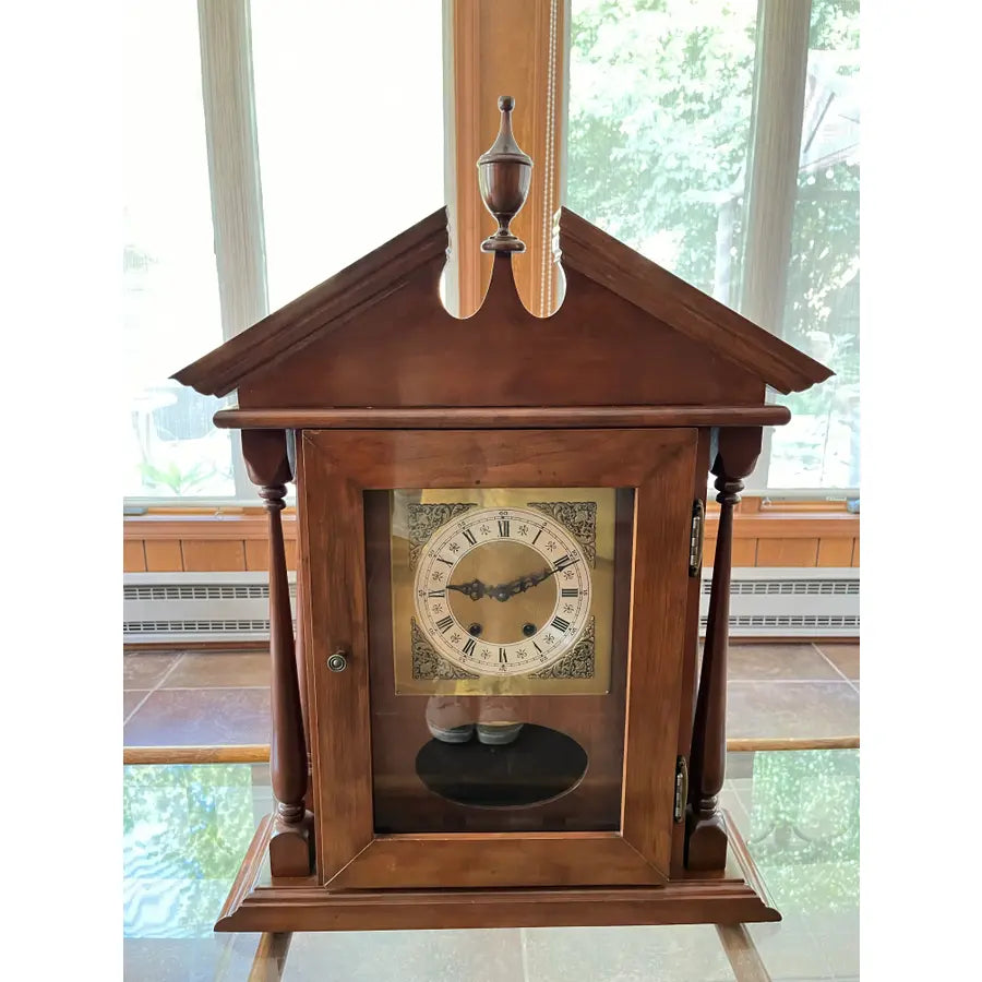 Jauch West Germany Mahogany Mantle Clock- Circa 1980