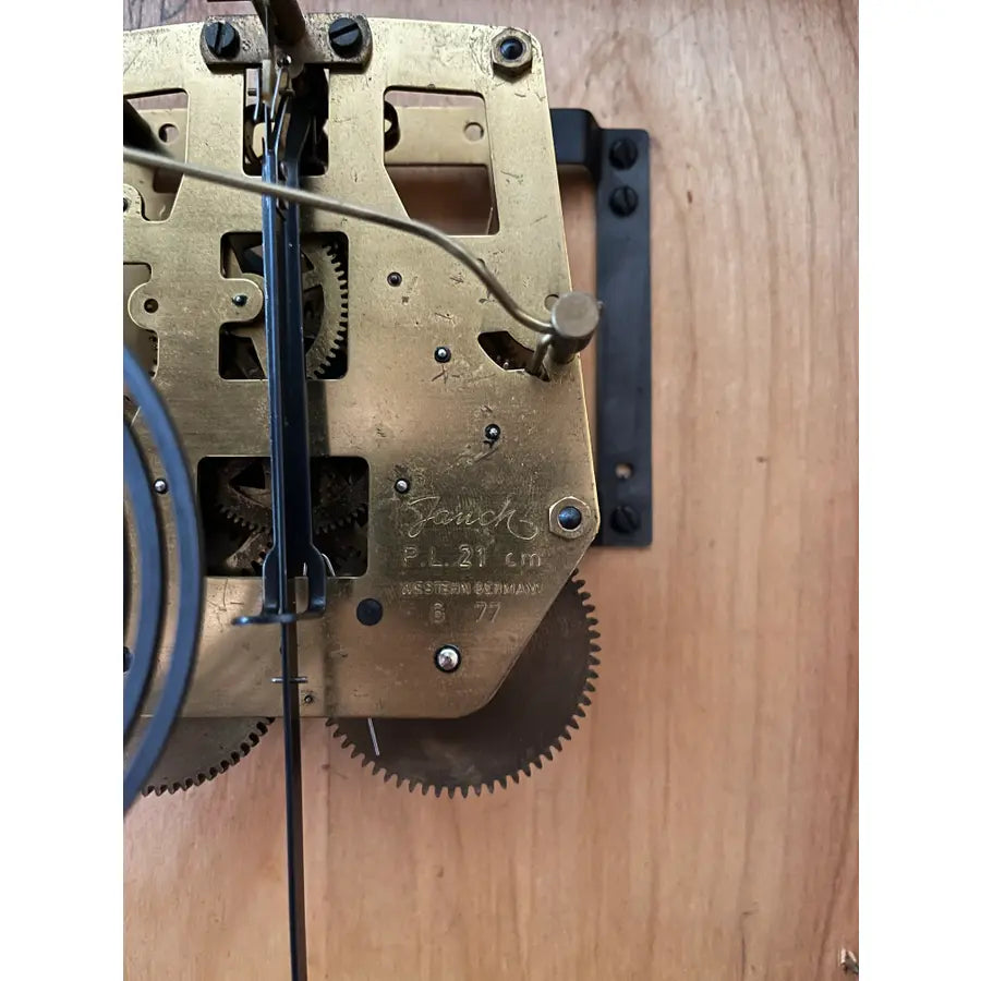 Jauch West Germany Mahogany Mantle Clock- Circa 1980