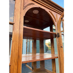 Keller Illuminated Oak China Display Hutch Cabinet