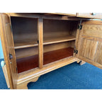 Keller Illuminated Oak China Display Hutch Cabinet