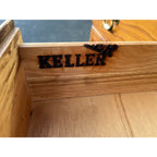Keller Illuminated Oak China Display Hutch Cabinet