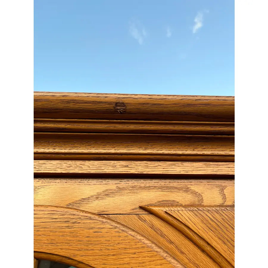 Keller Illuminated Oak China Display Hutch Cabinet