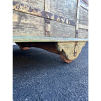 Large American Primitive Oak Trunk Table- Late 1800s